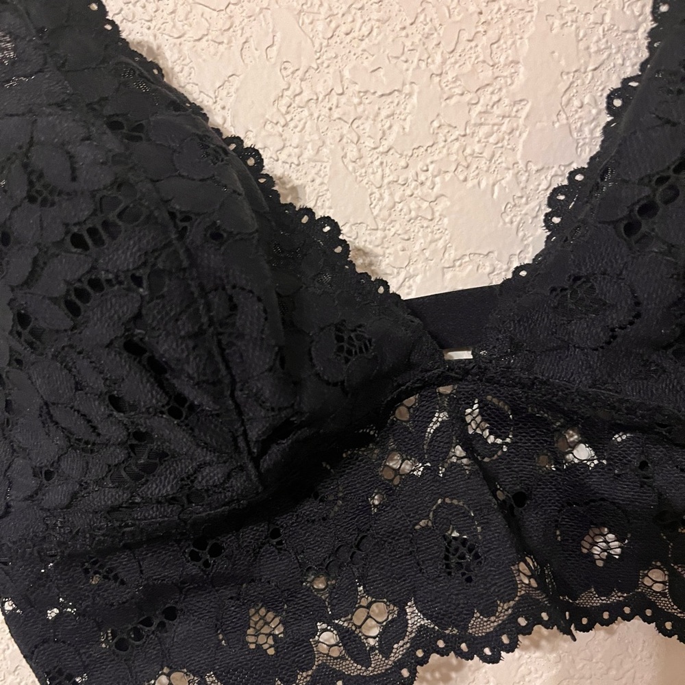 Lace lightly padded Bralette plunge wireless - Picture 4 of 9